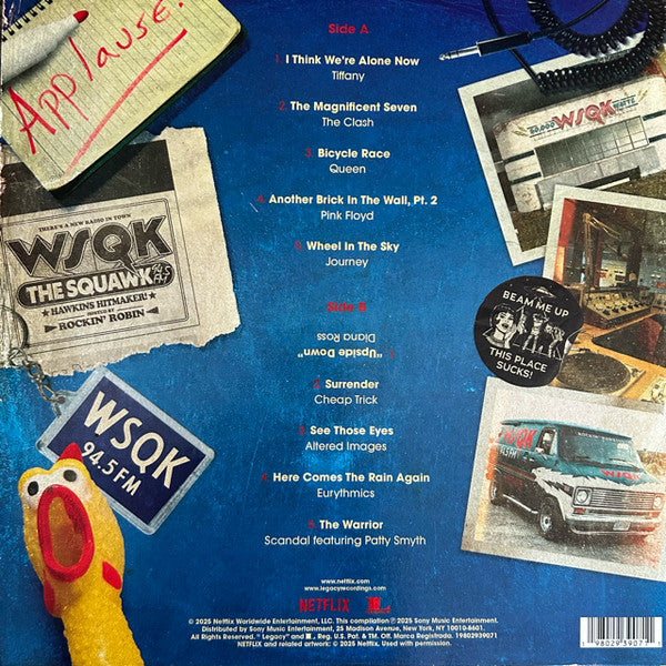 Various - Stranger Things: The WSQK Collection - New LP Record 2025 Netflix Red Vinyl & Poster - Pop Rock / Classic Rock / Soft Rock - Shuga Records