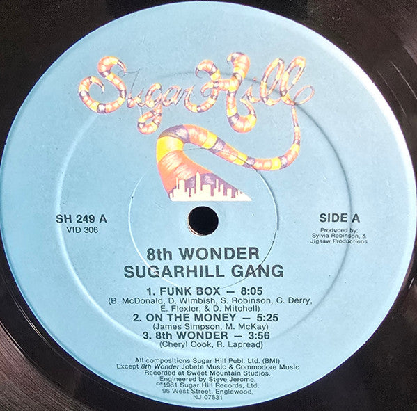 Sugarhill Gang - 8th Wonder - VG+ LP Record 1981 Sugar Hill USA Original Vinyl & Hype Stickers - Hip Hop - Shuga Records