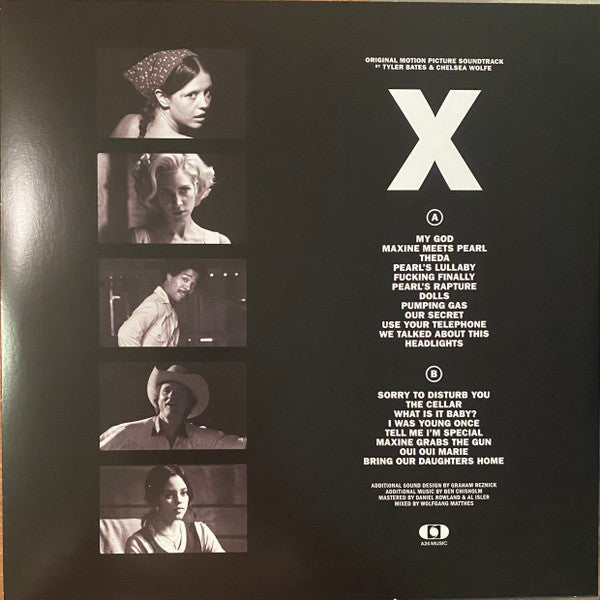 Tyler Bates & Chelsea Wolfe - X - New LP Record 2025 USA A24 Music Urban Outfitters Exclusive Cloudy Transparent Red Vinyl - Soundtrack / Score - Shuga Records