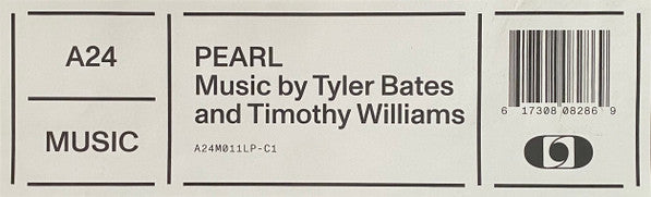 Tyler Bates & Timothy Williams - Pearl - New LP Record 2025 Urban Outfitters A24 Music Clear & Blue Splatter Vinyl - Score / Soundtrack - Shuga Records
