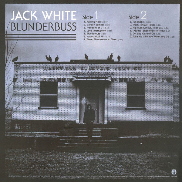 Jack White - Blunderbuss - Mint- LP Record 2012 Third Man Original Press Vinyl & Insert - Alternative Rock / Blues Rock - Shuga Records