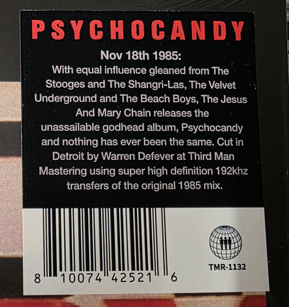 The Jesus and Mary Chain - Psychocandy (40th Anniversary Edition) - New LP Record 2025 Third Man Vinyl - Indie Rock / Post Punk / Shoegaze - Shuga Records