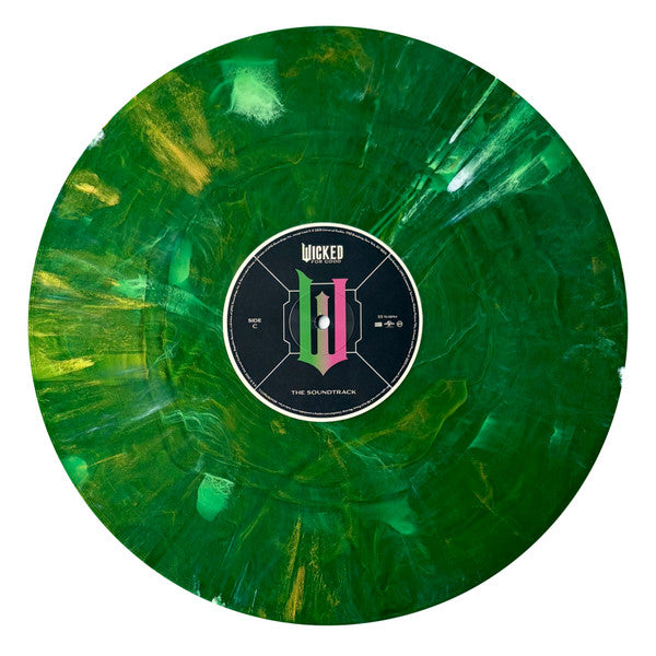 DAMAGED COVER - Stephen Schwartz - Wicked: For Good - New 2 LP Record 2025 Republic Target Exclusive Pink & Green Shimmer Marble Soundtrack / Musical - Shuga Records