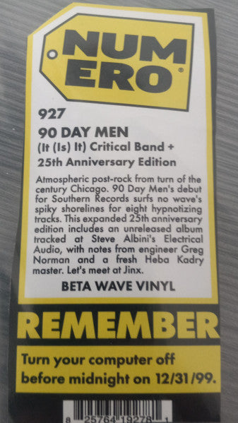 90 Day Men - '(It (Is) It) Critical Band + - New 2 LP Record 2025 Numero Group Coke Bottle Wave Vinyl - Math Rock / Post Rock
