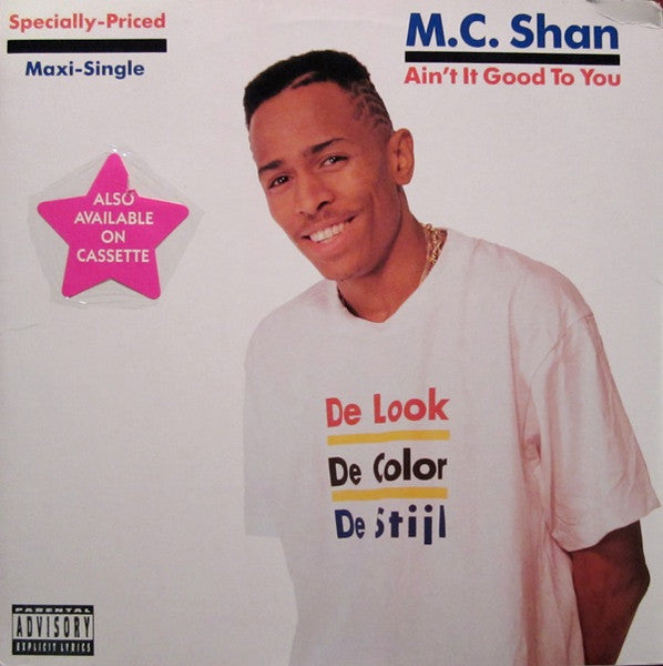 M.C. Shan - Ain't It Good To You - VG+ 12" Single Record 1990 Cold Chillin' USA Promo Vinyl - Hip-House / Hip Hop - Shuga Records