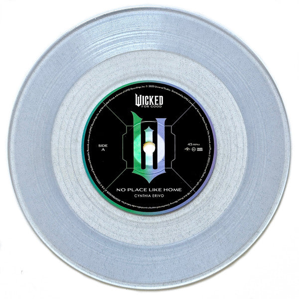 Stephen Schwartz - Cynthia Erivo - Ariana Grande - No Place Like Home - The Girl In The Bubble - New 7" Single Record 2025 UMG Clear w/ Glitter Vinyl - Musical / Soundtrack - Shuga Records