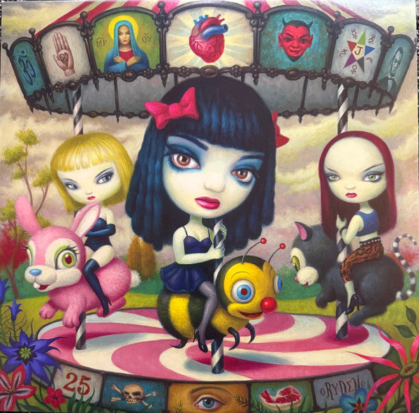 Jack Off Jill - Clear Hearts Grey Flowers - Mint- 2 LP Record 2025 House Of Addams Clear Splatter / Grey Splatter Vinyl & Insert - Rock - Shuga Records