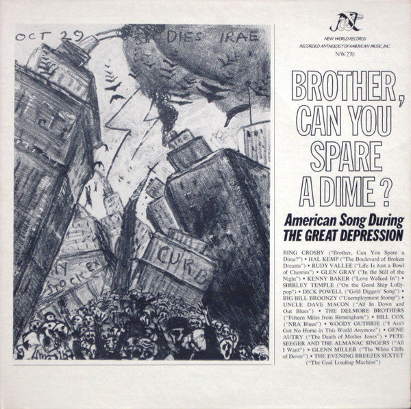Various – Brother, Can You Spare A Dime? (American Song During The Great Depression) - Mint- LP Record 1981 New World USA Vinyl - Jazz / Country / Hillbilly / Blues - Shuga Records