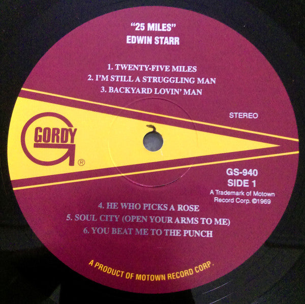 Edwin Starr - 25 Miles (1968) - VG+ LP Record 2007 Gordy USA Vinyl - Soul / Rhythm & Blues - Shuga Records