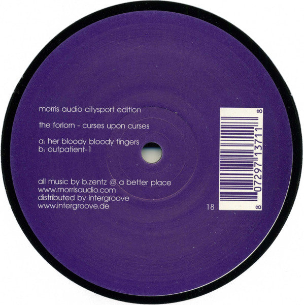 Bryan Zentz / The Forlorn - Curses Upon Curses - VG+ 12" Single Record 2004 Morris Audio Citysport Edition Switzerland Vinyl - Techno / Tech House - Shuga Records