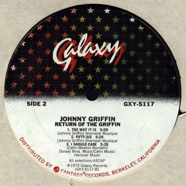 Johnny Griffin - Return Of The Griffin - VG+ LP Record 1979 Galaxy USA Vinyl - Jazz / Hard Bop - Shuga Records