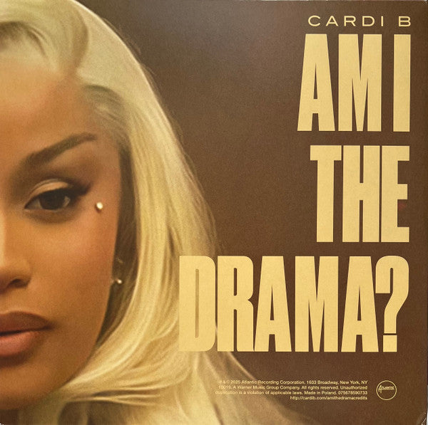 Cardi B - Am I The Drama? - Mint- 2 LP Record 2025 Atlantic Courtroom Edition Gold Vinyl & Poster - Pop Rap / Hip Hop