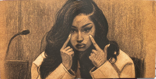 Cardi B - Am I The Drama? - Mint- 2 LP Record 2025 Atlantic Courtroom Edition Gold Vinyl & Poster - Pop Rap / Hip Hop