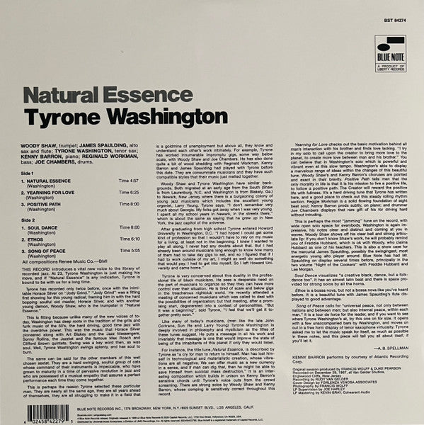 Tyrone Washington - Natural Essence (1968) - New LP Record 2026 Blue Note Tone Poet Series 180 gram mono Vinyl - Jazz / Post Bop - Shuga Records