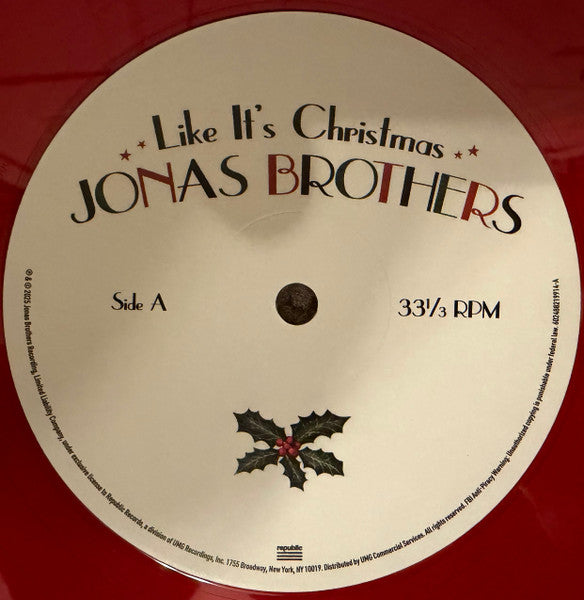 Jonas Brothers - Like It’s Christmas - New EP Record 2025 Republic Red Vinyl - Holiday / Pop - Shuga Records