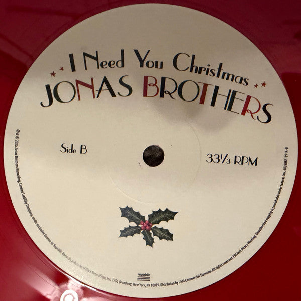 Jonas Brothers - Like It’s Christmas - New EP Record 2025 Republic Red Vinyl - Holiday / Pop - Shuga Records