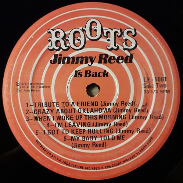 Jimmy Reed - Is Back - VG+ LP Record 1976 Roots USA Vinyl - Chicago Blues - Shuga Records