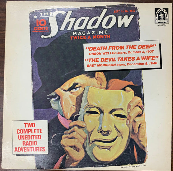 Various – The Shadow - Death From The Deep / The Devil Takes A Wife Various - VG+ LP Record 1977 Nostalgia Lane USA Vinyl - Radioplay - Shuga Records