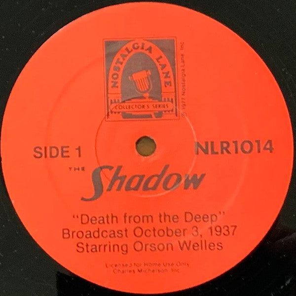 Various – The Shadow - Death From The Deep / The Devil Takes A Wife Various - VG+ LP Record 1977 Nostalgia Lane USA Vinyl - Radioplay - Shuga Records