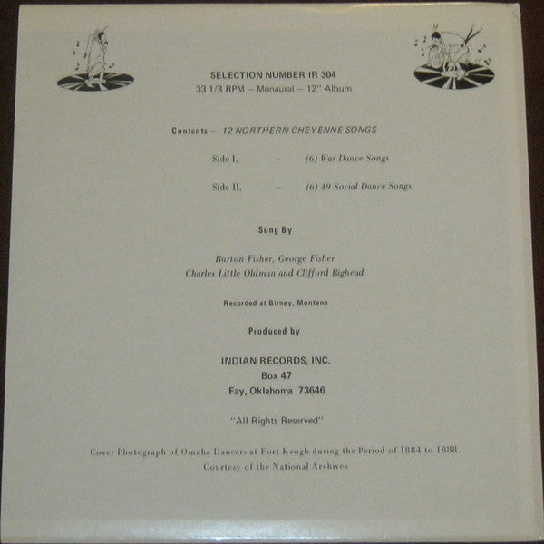 Burton Fisher, George Fisher, Charles Little Oldman, Clifford Bighead - 12 Northern Cheyenne Songs - New LP Record 1972 Indian USA Vinyl - Aboriginal / World - Shuga Records
