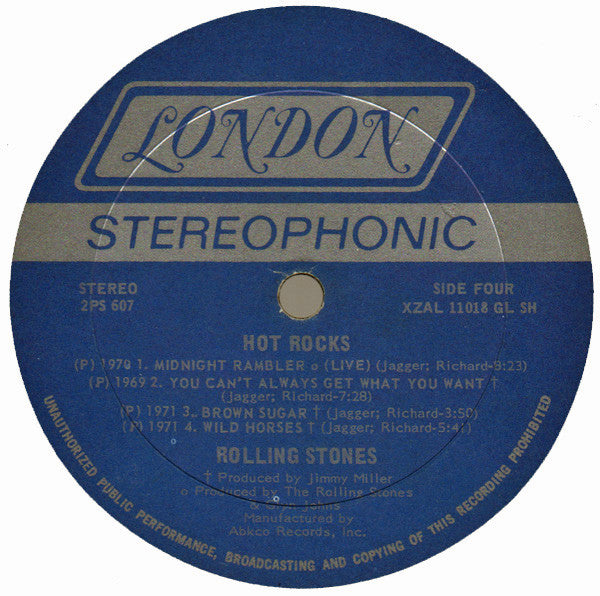 The Rolling Stones - Hot Rocks 1964-1971 - VG+ 2 LP Record 1973 London USA Original Mispress Shelley Pressing Vinyl - Classic Rock / Blues Rock - Shuga Records