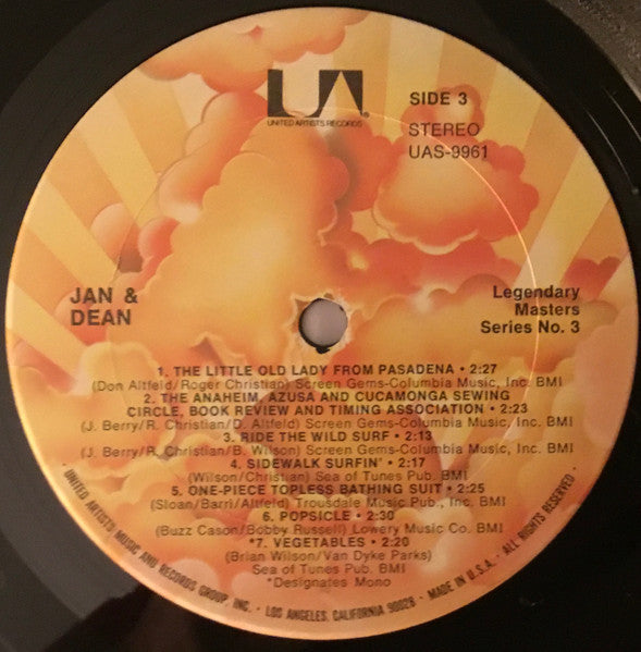 Jan & Dean - Anthology Album (1971) - VG+ 2 LP Record 1977 United Artist Records Vinyl - Surf Rock