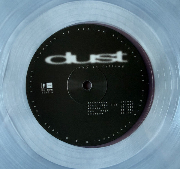 dust - Sky is Falling - Mint- LP Record 2025 Kanine Clear Vinyl, Insert & Download - Indie Rock / Punk - Shuga Records