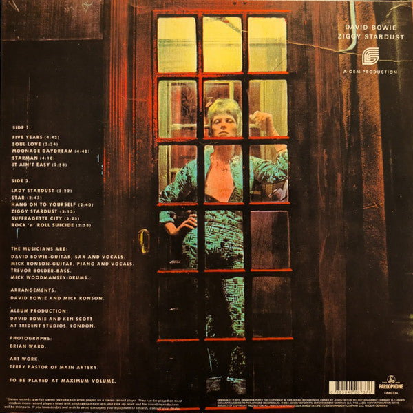 David Bowie - The Rise And Fall Of Ziggy Stardust And The Spiders From Mars (1972) - New LP Record 2025 Parlophone 180 gram Vinyl - Glam Rock / Classic Rock - Shuga Records