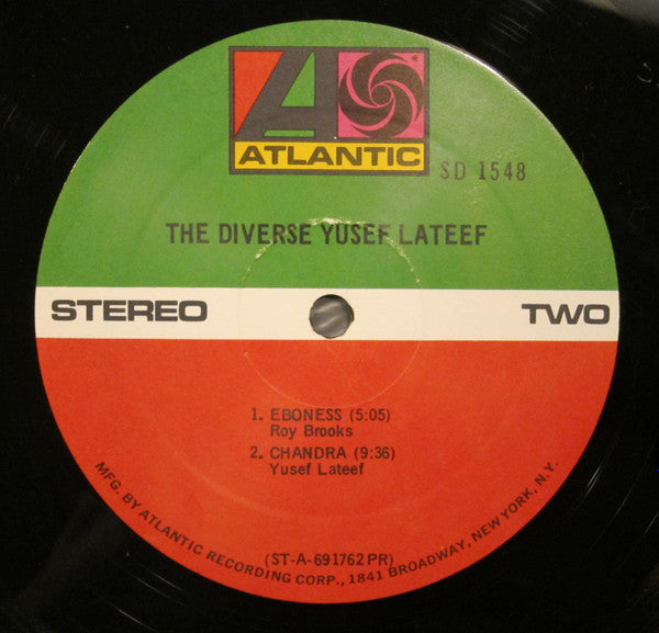 Yusef Lateef - The Diverse Yusef Lateef - VG+ LP Record 1970 Atlantic USA Original Vinyl - Jazz / Free Jazz / Avant-garde Jazz - Shuga Records