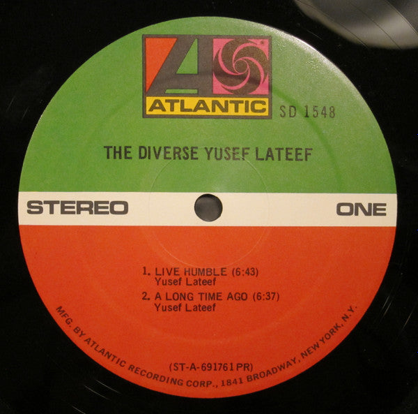 Yusef Lateef - The Diverse Yusef Lateef - VG+ LP Record 1970 Atlantic USA Original Vinyl - Jazz / Free Jazz / Avant-garde Jazz - Shuga Records