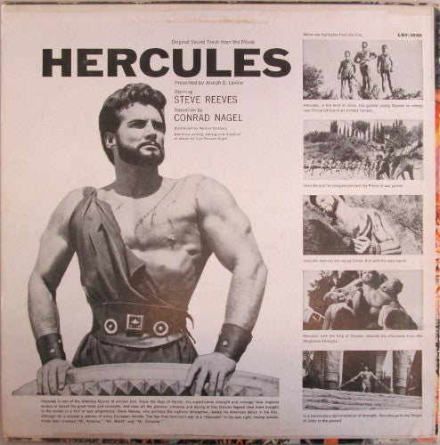 Enzo Masetti – Hercules (Original From The Movie) - VG+ (VG- cover) LP Record 1958 RCA USA Vinyl - Soundtrack