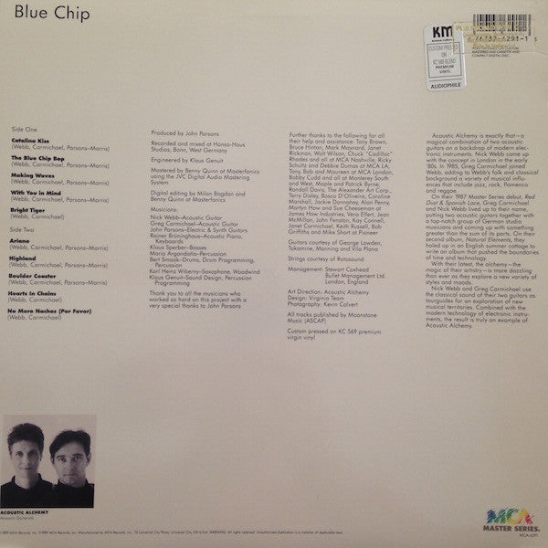 Acoustic Alchemy - Blue Chip - Mint- LP Record 1989 MCA USA Promo Vinyl - Jazz / Contemporary Jazz - Shuga Records