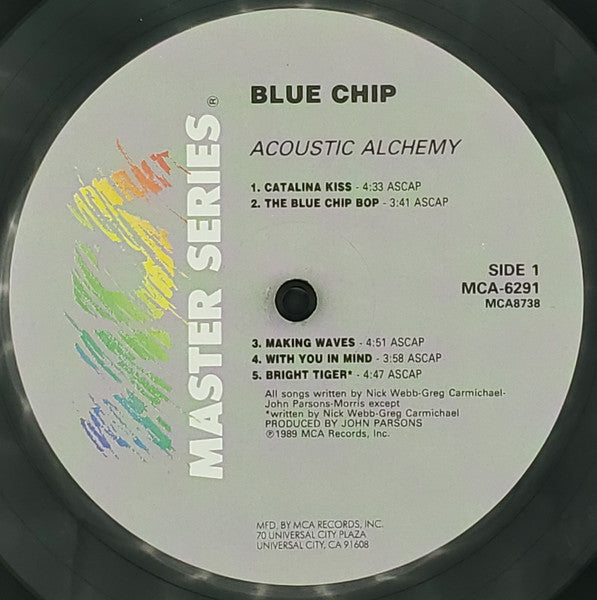 Acoustic Alchemy - Blue Chip - Mint- LP Record 1989 MCA USA Promo Vinyl - Jazz / Contemporary Jazz - Shuga Records