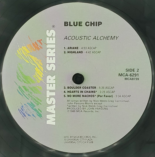 Acoustic Alchemy - Blue Chip - Mint- LP Record 1989 MCA USA Promo Vinyl - Jazz / Contemporary Jazz - Shuga Records