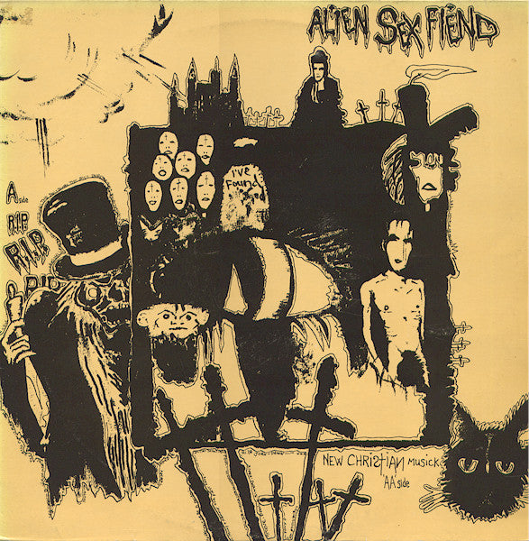 Alien Sex Fiend – R.I.P. / New Christian Music - VG+ EP Record 1984 Anagram UK Vinyl & Tan Sleeve - Goth Rock / Dub / Industrial