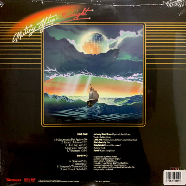 Johnny Blue Skies - Mutiny After Midnight - mint- LP Record 2026 High Top Mountain Black Vinyl & Insert - Country / Disco - Shuga Records