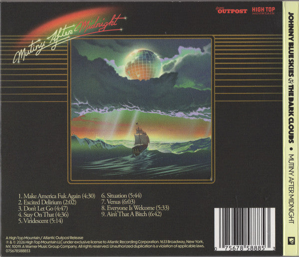 Johnny Blue Skies - Mutiny After Midnight - New CD Album 2026 High Top Mountain - Country / Disco