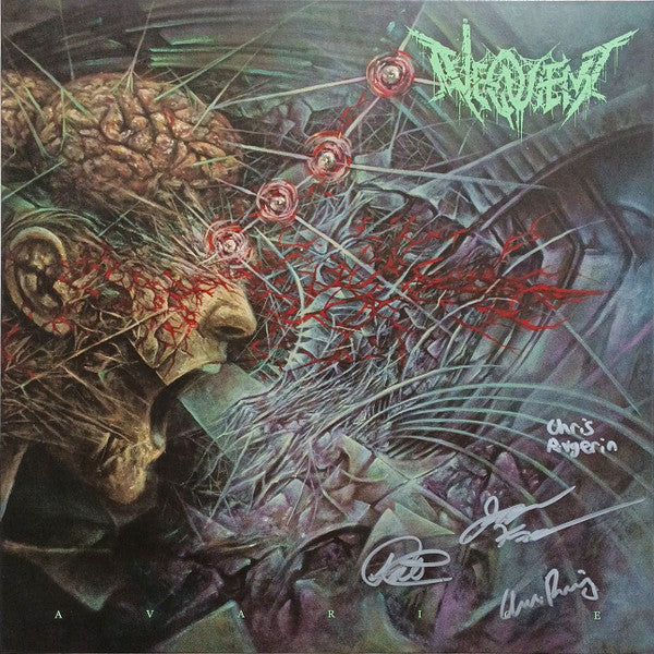 Nequient - Avarice - New LP Record 2026 Nefarious Industries Coke Bottle Clear With Burgundy Splatter Vinyl - Chicago Metal / Grindcore - Shuga Records