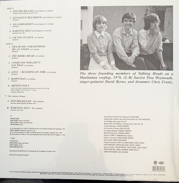 Talking Heads - Tentative Decisions: Demos & Live - New LP Record 2025 Sire Rhino Vinyl & 7"  - Pop Rock / Art Rock