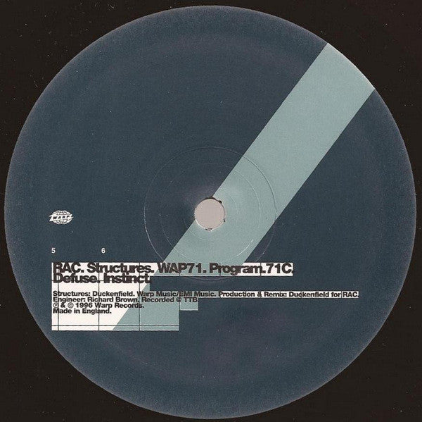 RAC – Structures - VG 2 LP Record 1996 Warp UK Vinyl - Electronic / Techno / Experimental - Shuga Records