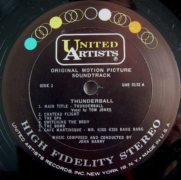 John Barry – Thunderball (Original Motion Picture) - VG+ LP Record 1965 United Artists USA Vinyl - Soundtrack