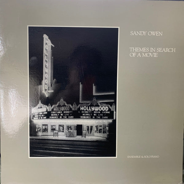 Sandy Owen - Themes In Search Of A Movie - Mint- LP Record 1985 Ivory USA Vinyl - Jazz / Free Improvisation / New Age - Shuga Records