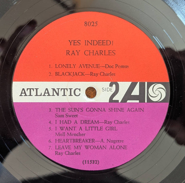 Ray Charles - Yes Indeed! (1958) - VG LP Record 1960 Atlantic USA Mono Vinyl - Soul / Rhythm & Blues - Shuga Records