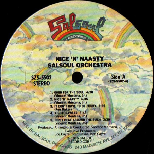 The Salsoul Orchestra – Nice 'N' Naasty - VG+ LP Record 1976 Salsoul USA Vinyl - Disco / Funk / Soul - Shuga Records