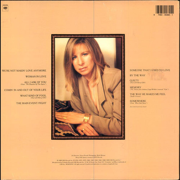 Barbra Streisand - A Collection Greatest Hits...And More - VG+ LP Record 1989 Columbia USA Vinyl - Pop - Shuga Records