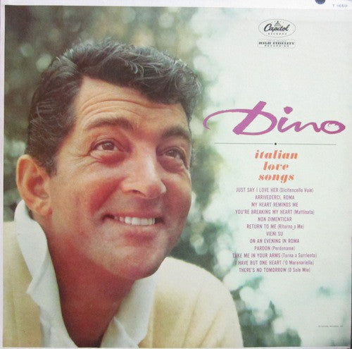 Dean Martin - Dino: Italian Love Songs - Mint- LP Record 1962 Capitol USA Mono Original Press Vinyl - Jazz / Vocal / Pop - Shuga Records