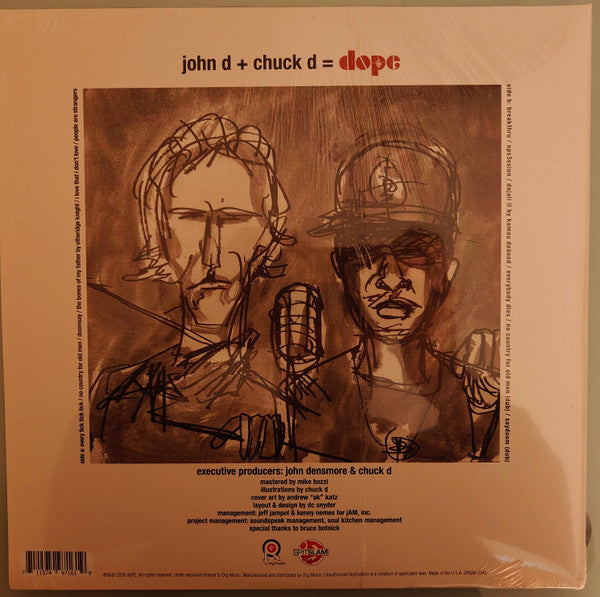 Dope (Chuck D &John Densmore) - No Country For Old Men - Mint- LP Record Store Day 2026 ORG Music RSD Oxblood Docs Transparent High-Melt Vinyl - Hip Hop / Conscious