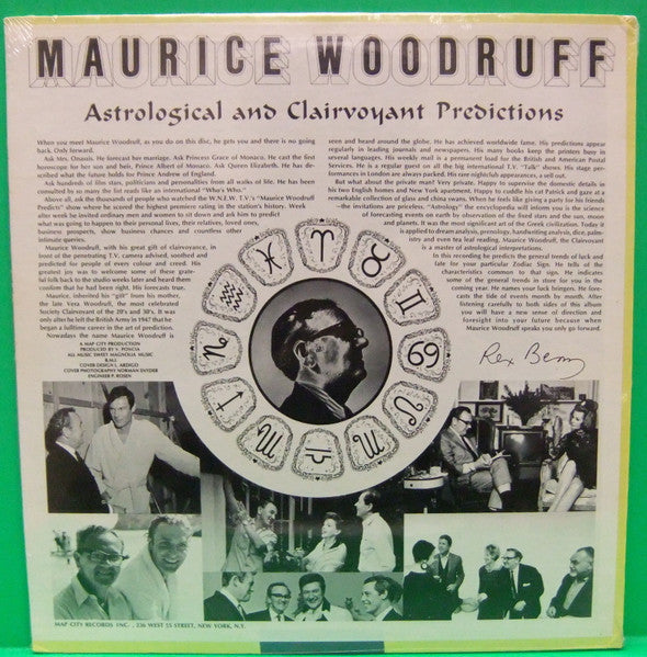 Maurice Woodruff - Gemini: May 21 - June 20 - LP Record 1970 Map City USA Vinyl - Spoken Word / Psychedelic - Shuga Records