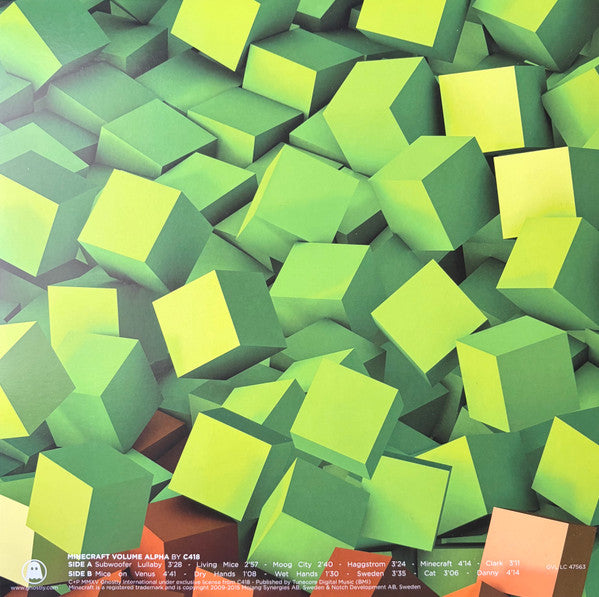 C418 - Minecraft: Volume Alpha (2011) - Mint- LP Record 2025 Ghostly International Green Translucent Vinyl - Soundtrack / Chiptune / Video Game Music - Shuga Records