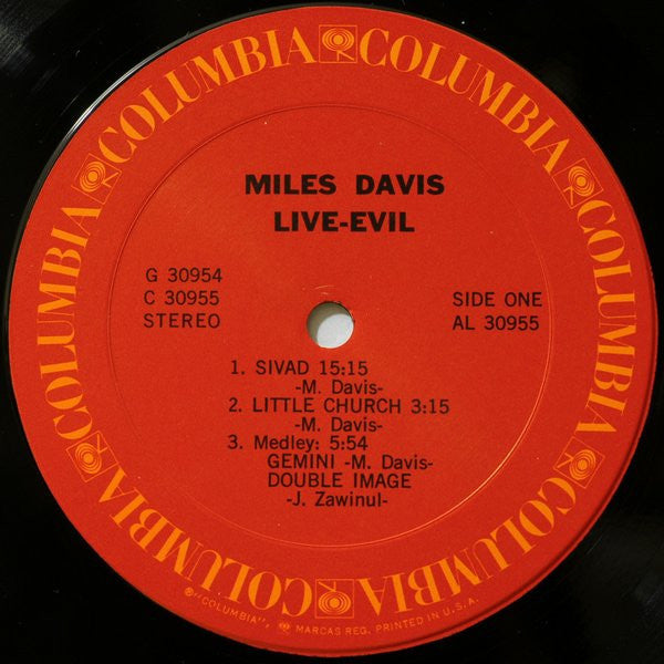 Miles Davis - Live-Evil - VG+ (VG- cover) 2 LP Record 1971 Columbia USA Vinyl - Jazz / Fusion / Latin - Shuga Records